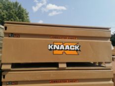 KNAACK Job Box Model 2472 with (55) Scaffolding brackets. Located at 301 E Henry Street, Mt.