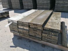 (13) 10" x 4' Wall-Ties Aluminum Concrete Forms, Smooth 6-12 Hole Pattern. Located at 301 E Henry