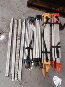 (4) Tripods & (4) Grade Rods. Located at 301 E Henry Street, Mt. Pleasant, IA 52641.