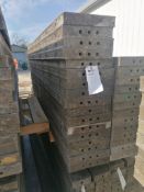 (17) 12" x 8' Wall-Ties Aluminum Concrete Forms, Smooth 6-12 Hole Pattern. Located at 301 E Henry