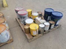 (1) Pallet of Miscellaneous Waterproofing Products Buckets. Located at 301 E Henry Street, Mt.