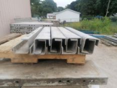 (9) 4" x 4" x 40" ISC Wall-Ties Aluminum Concrete Forms, Smooth 6-12 Hole Pattern. Located at 301