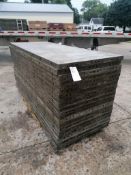 (20) 3' x 8' Wall-Ties Aluminum Concrete Forms, Smooth 6-12 Hole Pattern. Located at 301 E Henry