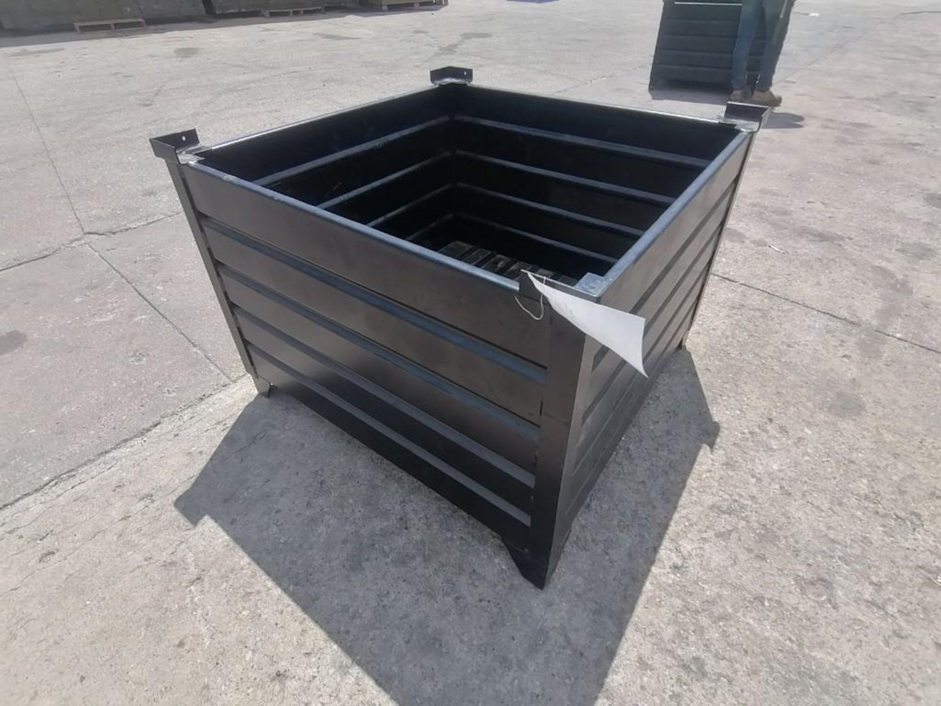 42" x 42" Stockable metal bin. Located at 301 E Henry Street, Mt. Pleasant, IA 52641.