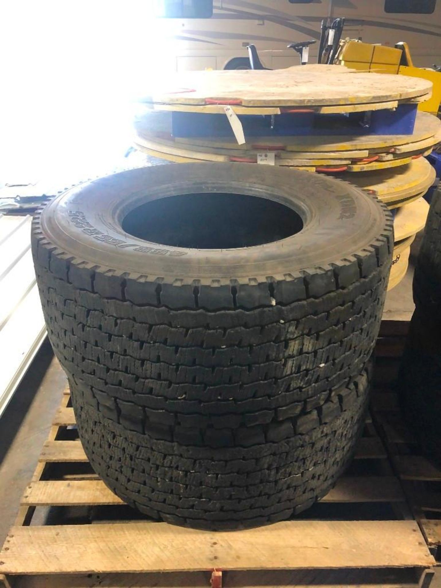 (2) Michelin 455/55R 22.5 Drive Tires. Located at 301 E Henry Street, Mt. Pleasant, IA 52641.