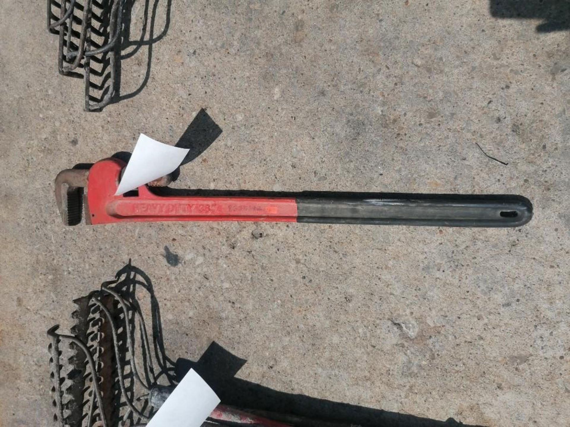 (1) 36" Straight Pipe Wrench. Located at 301 E Henry Street, Mt. Pleasant, IA 52641.