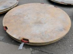(4) 6' x 1" Round Outrigger Pads. Located at 301 E Henry Street, Mt. Pleasant, IA 52641.