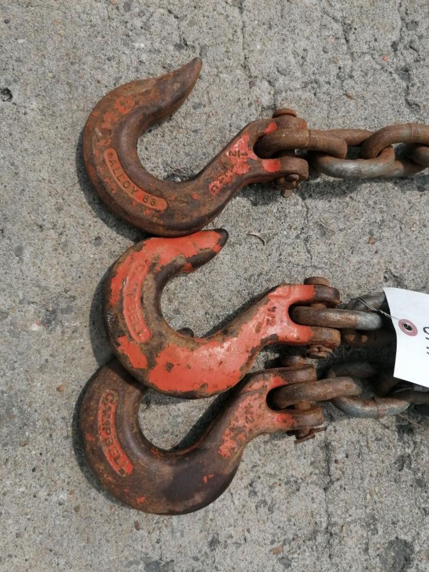 (3) 1/2" USA 6' Chain with hook. Located at 301 E Henry Street, Mt. Pleasant, IA 52641. - Image 2 of 3