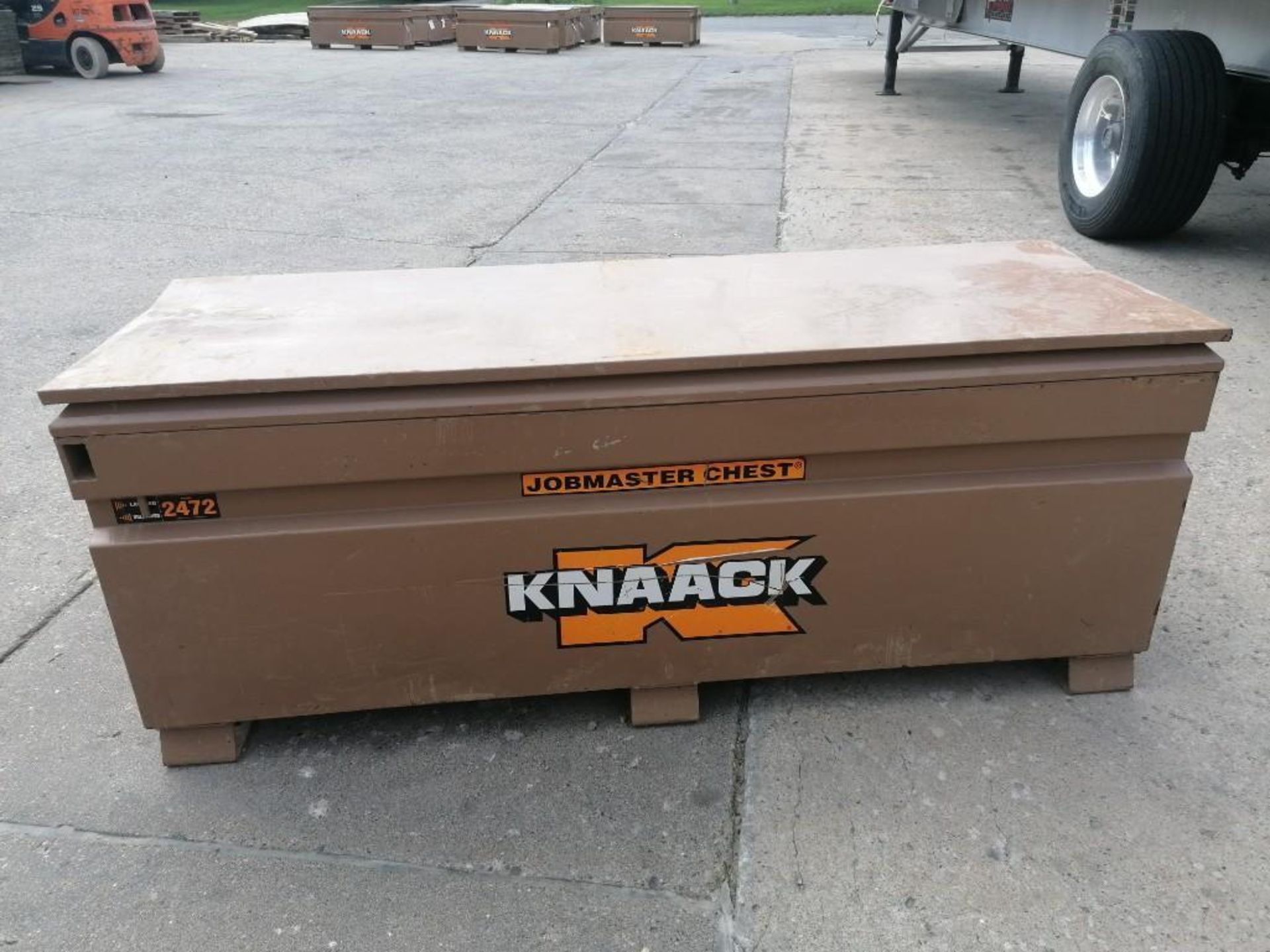 KNAACK Job Box Model 2472 with (24) Aluminum Brackets. Located at 301 E Henry Street, Mt.