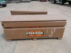 KNAACK Job Box Model 2472 with (57) Scaffolding brackets. Located at 301 E Henry Street, Mt.