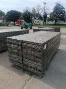 (30) 2' x 9' Wall-Ties Aluminum Concrete Forms, Smooth Brick 6-12 Hole Pattern. Located at 301 E