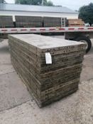 (20) 3' x 8' Wall-Ties Aluminum Concrete Forms, Smooth 6-12 Hole Pattern. Located at 301 E Henry