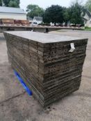 (20) 3' x 8' Wall-Ties Aluminum Concrete Forms, Smooth 6-12 Hole Pattern. Located at 301 E Henry