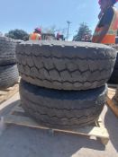 (2) Michelin 385/65R 22.5 Steer Tires with Rims. Located at 301 E Henry Street, Mt. Pleasant, IA