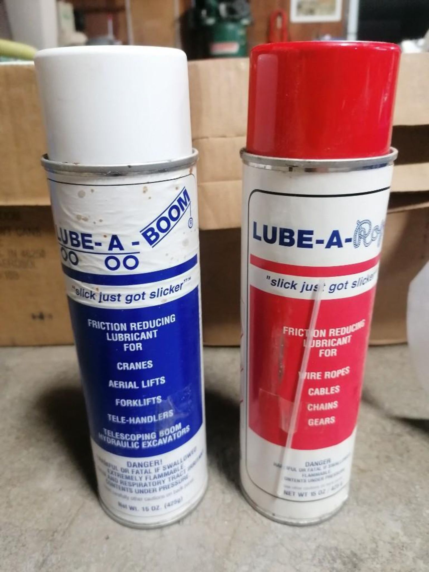 (9) Lube-A-Rope & (6) Lube-A-Boom Friction Reducing Lubricant. Located at 301 E Henry Street, Mt. - Image 2 of 2