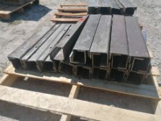 (25) 4" x 4" x 2' Full ISC Wall-Ties Aluminum Concrete Forms, Smooth 6-12 Hole Pattern. Located at