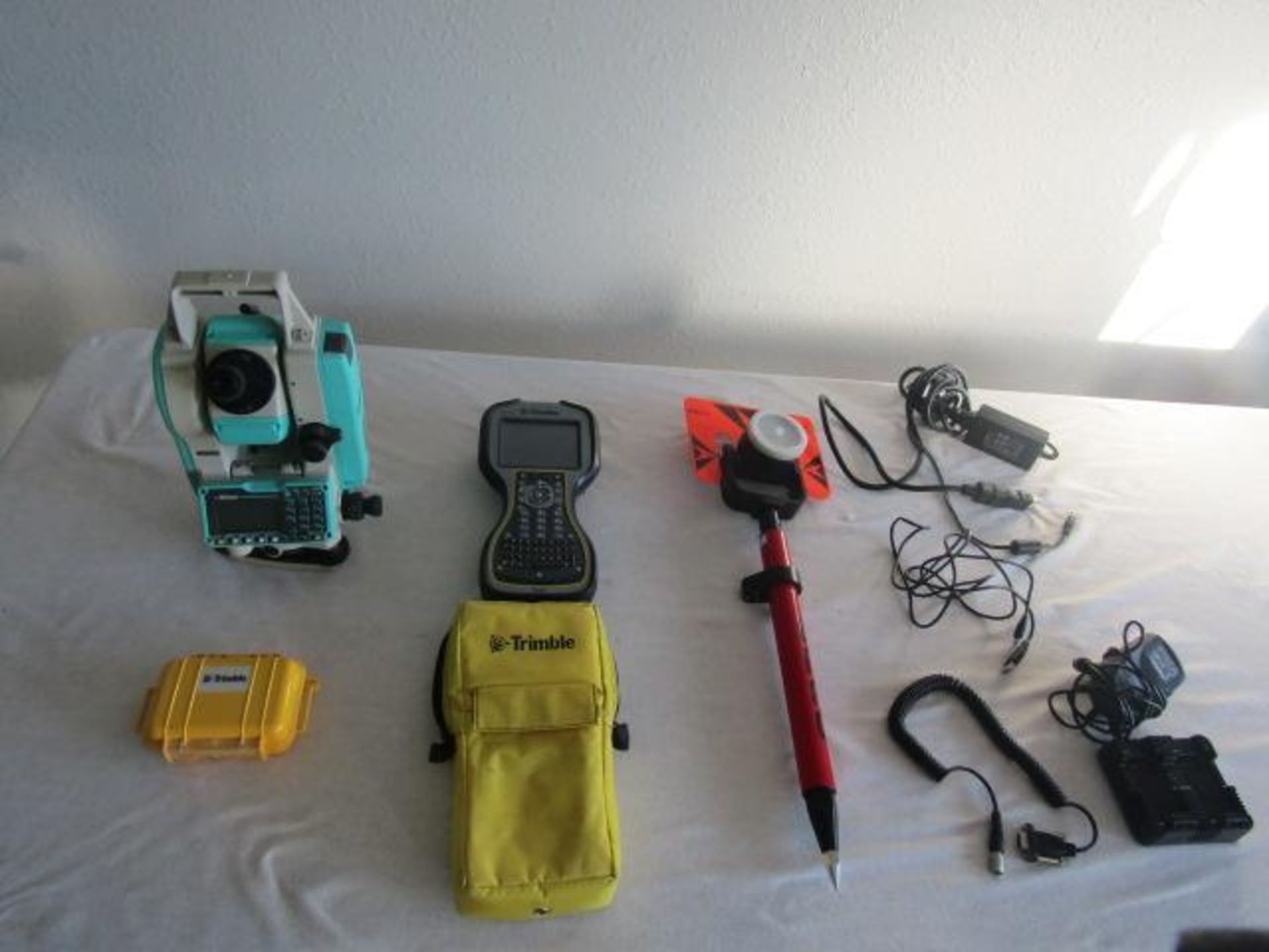 Nikon DTM322+ Total Station Laser, Model DTM-322+, Serial # D320306 with Attachments. Located at 301