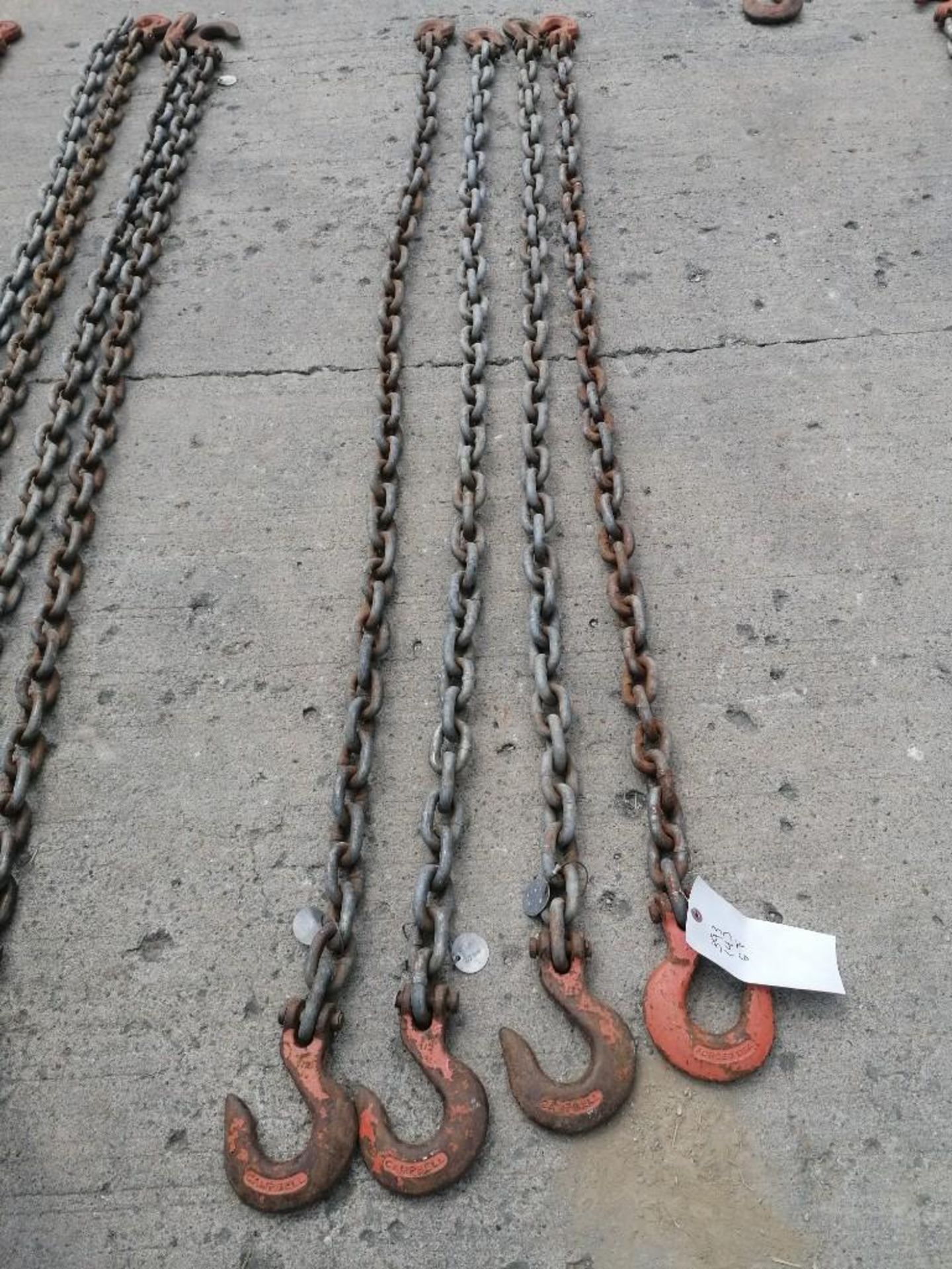 (4) 1/2" USA 6' Chain with hook. Located at 301 E Henry Street, Mt. Pleasant, IA 52641.