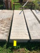 (5) 24" x 8' Symons Aluminum Concrete Forms, Smooth Brick 6-12 Hole Pattern. Located at 2086 E US