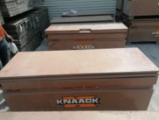 KNAACK Job Box Model 2472 with (57) Scaffolding brackets. Located at 301 E Henry Street, Mt.