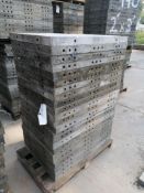 (23) 2' x 3' Wall-Ties Aluminum Concrete Forms, Smooth 6-12 Hole Pattern. Located at 301 E Henry