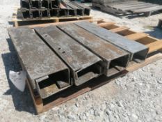 (8) 6" x 4" x 2' Full ISC Wall-Ties Aluminum Concrete Forms, Smooth 6-12 Hole Pattern. Located at