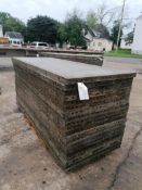 (20) 3' x 8' Wall-Ties Aluminum Concrete Forms, Smooth 6-12 Hole Pattern. Located at 301 E Henry