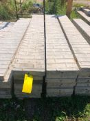 (16) 12" x 8' Symons Aluminum Concrete Forms, Smooth Brick 6-12 Hole Pattern. Located at 2086 E US