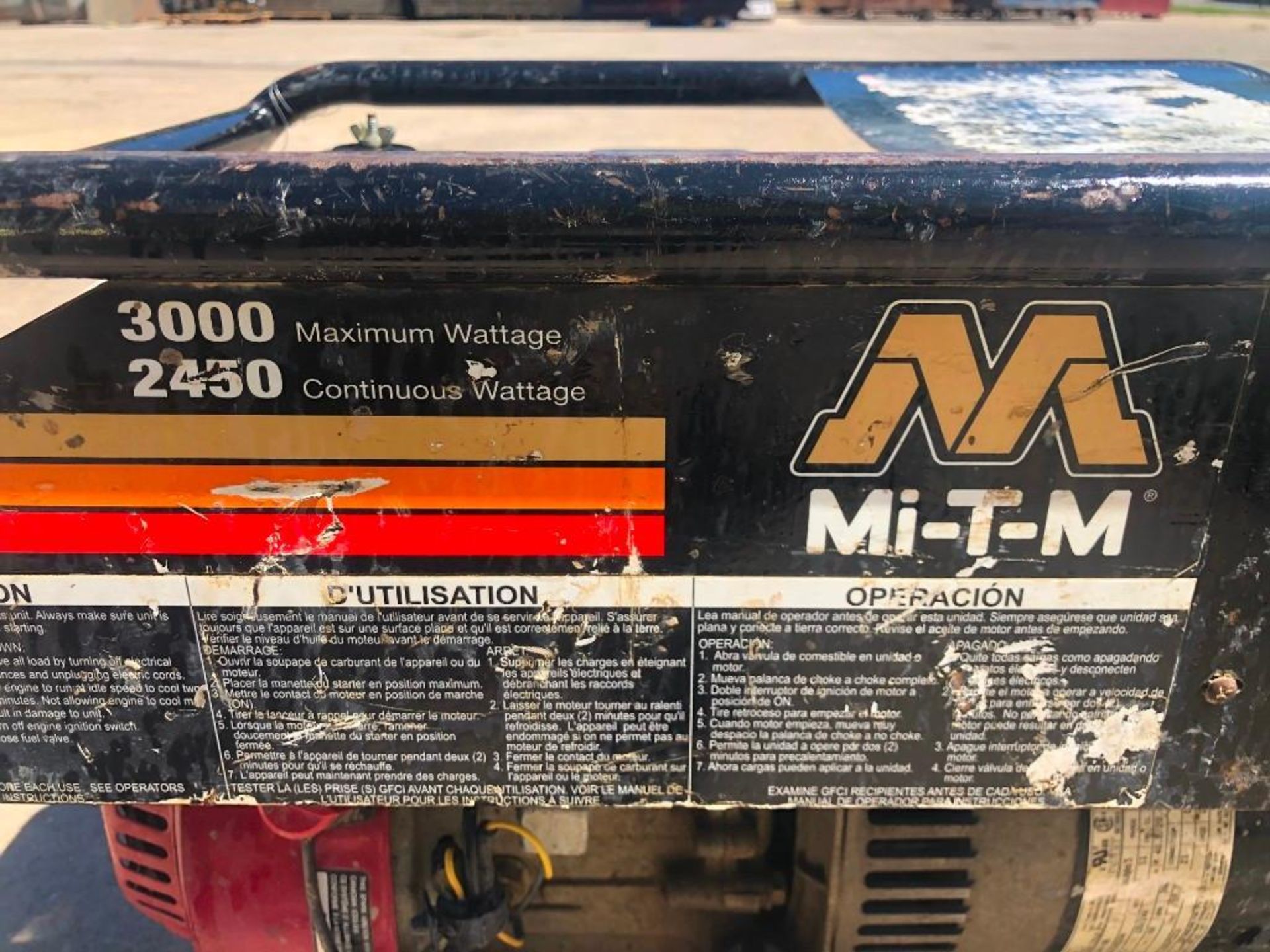 Mi-T-M Generator, Serial #40064426, Model GEN-3000-OMHO. Located at 301 E Henry Street, Mt. - Image 3 of 4