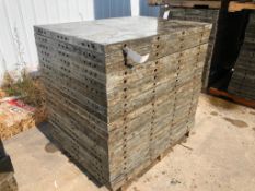 (20) 3' x 4' Wall-Ties Aluminum Concrete Forms, Smooth 6-12 Hole Pattern. Located at 301 E Henry