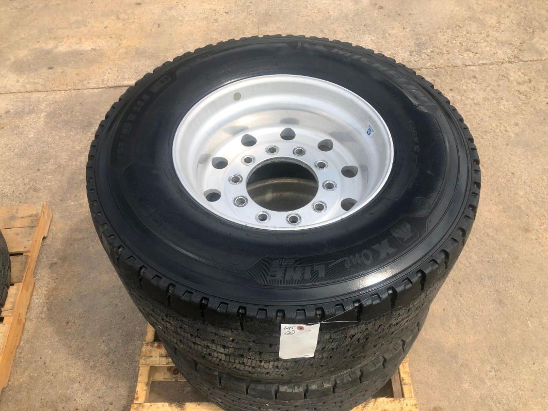 (2) Michelin 445/ 50R 22.5 Drive Tires with Rims. Located at 301 E Henry Street, Mt. Pleasant, IA - Image 3 of 3