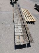 (4) 4" x 9' Wall-Ties Aluminum Concrete Forms, Smooth Brick 6-12 Hole Pattern. Located at 301 E