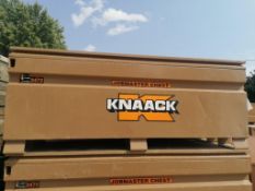 KNAACK Job Box Model 2472 with (59) Scaffolding brackets. Located at 301 E Henry Street, Mt.