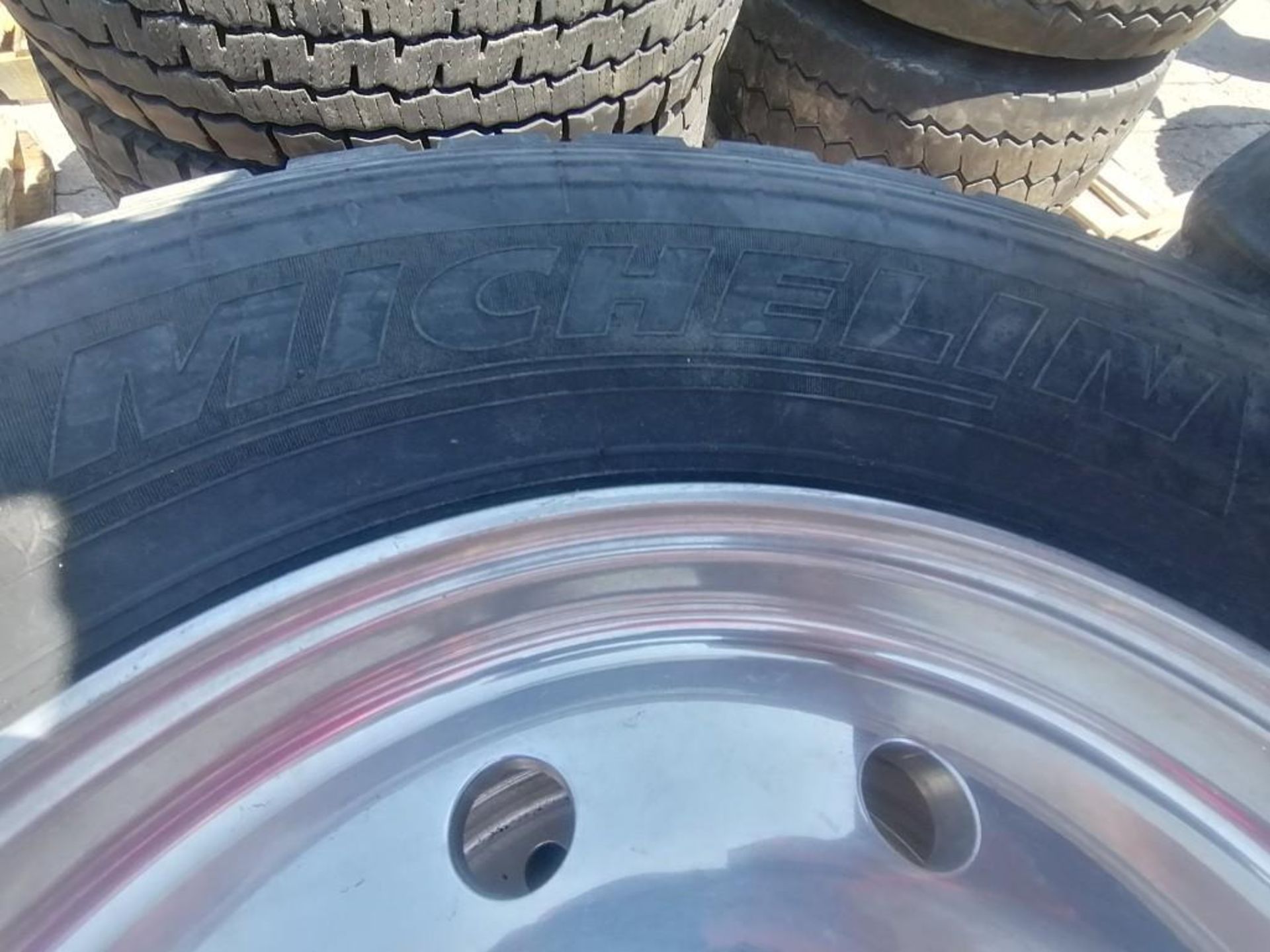 (2) Michelin 385/65R 22.5 Steer Tires with Rims. Located at 301 E Henry Street, Mt. Pleasant, IA - Image 3 of 4