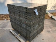(20) 3' x 4' Wall-Ties Aluminum Concrete Forms, Laydowns, Smooth 6-12 Hole Pattern. Located at 301 E