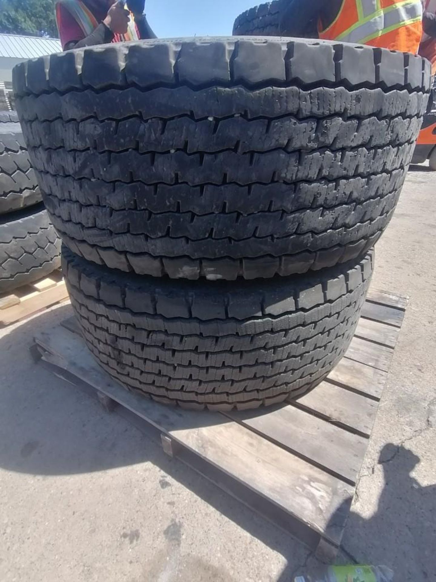 (2) Michelin 455/55R 22.5 Drive Tires with Rims. Located at 301 E Henry Street, Mt. Pleasant, IA