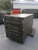 (20) 3' x 8' Wall-Ties Aluminum Concrete Forms, Smooth 6-12 Hole Pattern. Located at 301 E Henry