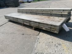 (3) 20" x 8' Wall-Ties Aluminum Concrete Forms, Smooth 6-12 Hole Pattern. Located at 301 E Henry