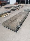 (7) 18" x 9' Wall-Ties Aluminum Concrete Forms, Smooth Brick 6-12 Hole Pattern. Located at 301 E