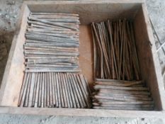 Pallet of (72) 24" Stakes, (200) 18" Stakes, (100) 16" Stakes & (100) 12" Stakes. Located at 301 E