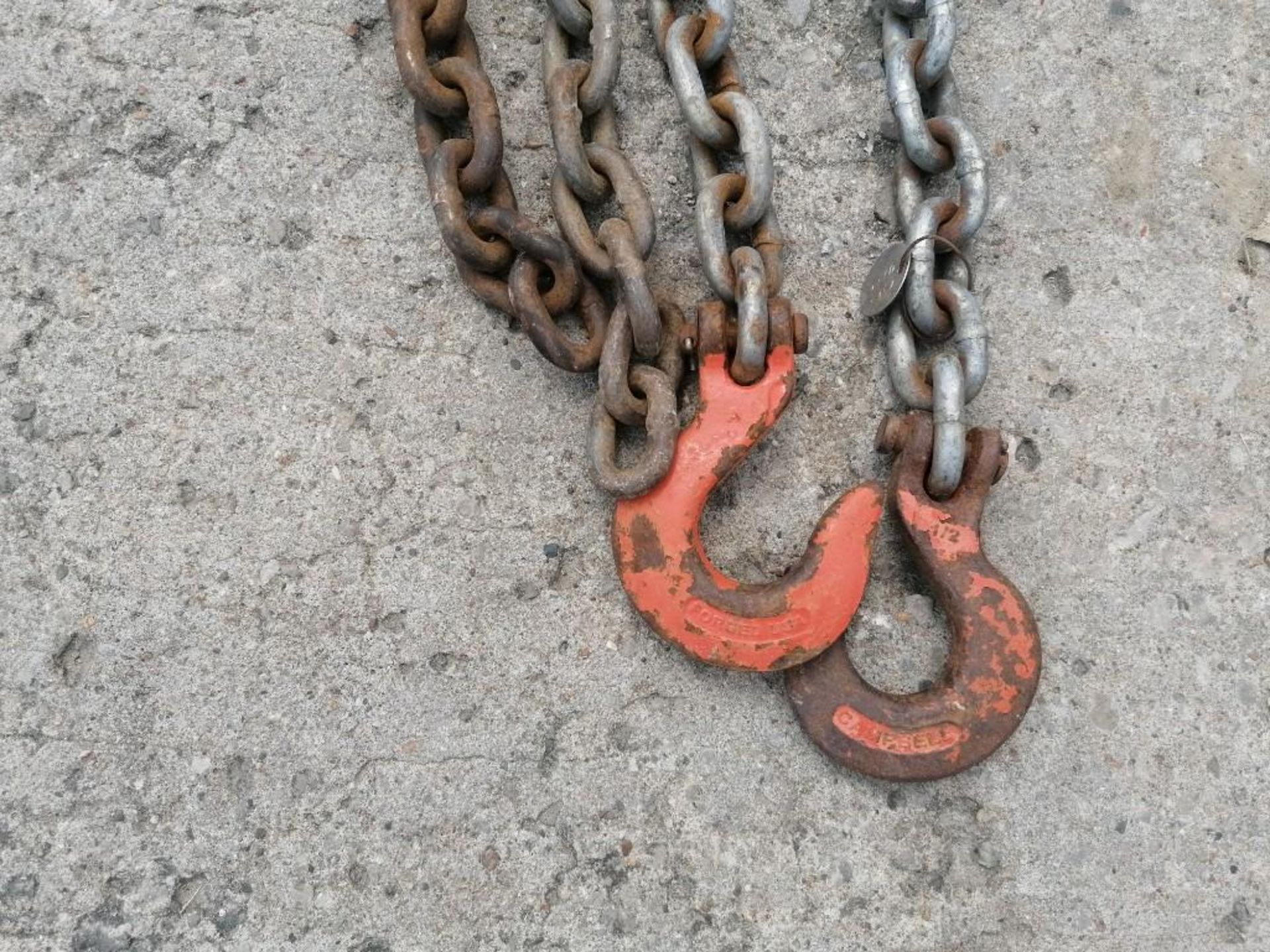 (3) 1/2" USA 4' & (1) 1/2" USA 2' Chain with Hook. Located at 301 E Henry Street, Mt. Pleasant, IA - Image 2 of 4