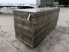 (20) 3' x 8' Wall-Ties Aluminum Concrete Forms, Smooth 6-12 Hole Pattern. Located at 301 E Henry