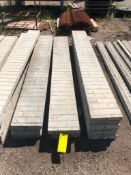 (14) 12" x 8' Symons Aluminum Concrete Forms, Smooth Brick 6-12 Hole Pattern. Located at 2086 E US