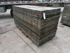 (20) 3' x 8' Wall-Ties Aluminum Concrete Forms, Smooth 6-12 Hole Pattern. Located at 301 E Henry