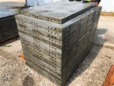 (20) 3' x 5' Wall-Ties Aluminum Concrete Forms, Smooth 6-12 Hole Pattern. Located at 301 E Henry
