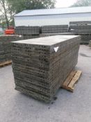 (20) 3' x 8' Wall-Ties Aluminum Concrete Forms, Smooth 6-12 Hole Pattern. Located at 301 E Henry