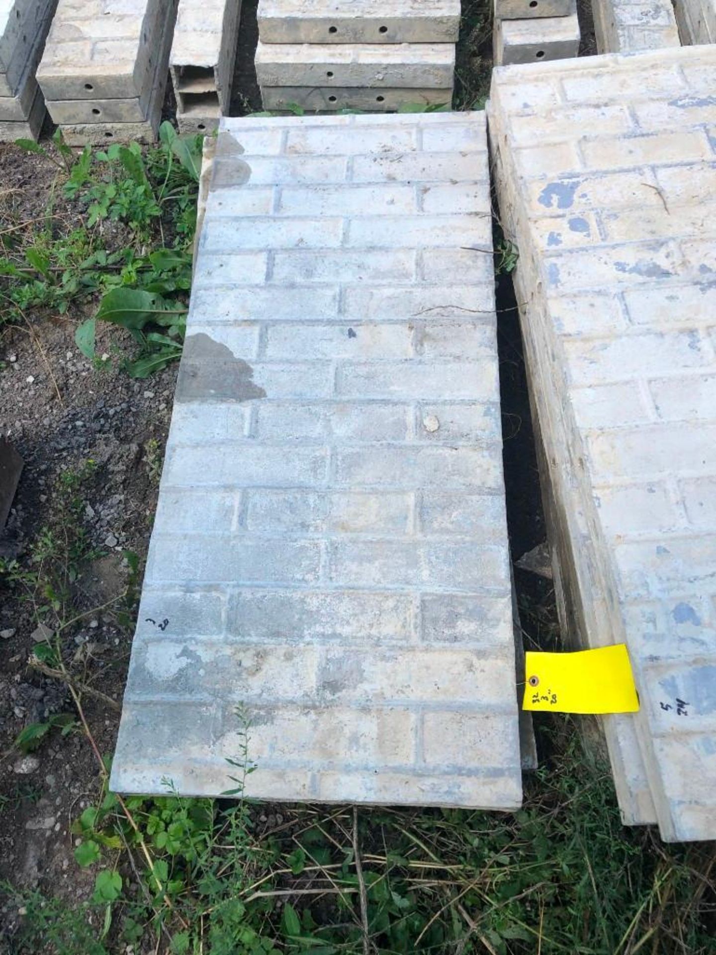 (3) 20" x 4' Symons Aluminum Concrete Forms, Smooth Brick 6-12 Hole Pattern. Located at 2086 E US