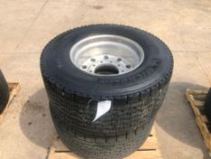 (2) Michelin 455/55R 22.5 Drive Tires with Rims. Located at 301 E Henry Street, Mt. Pleasant, IA