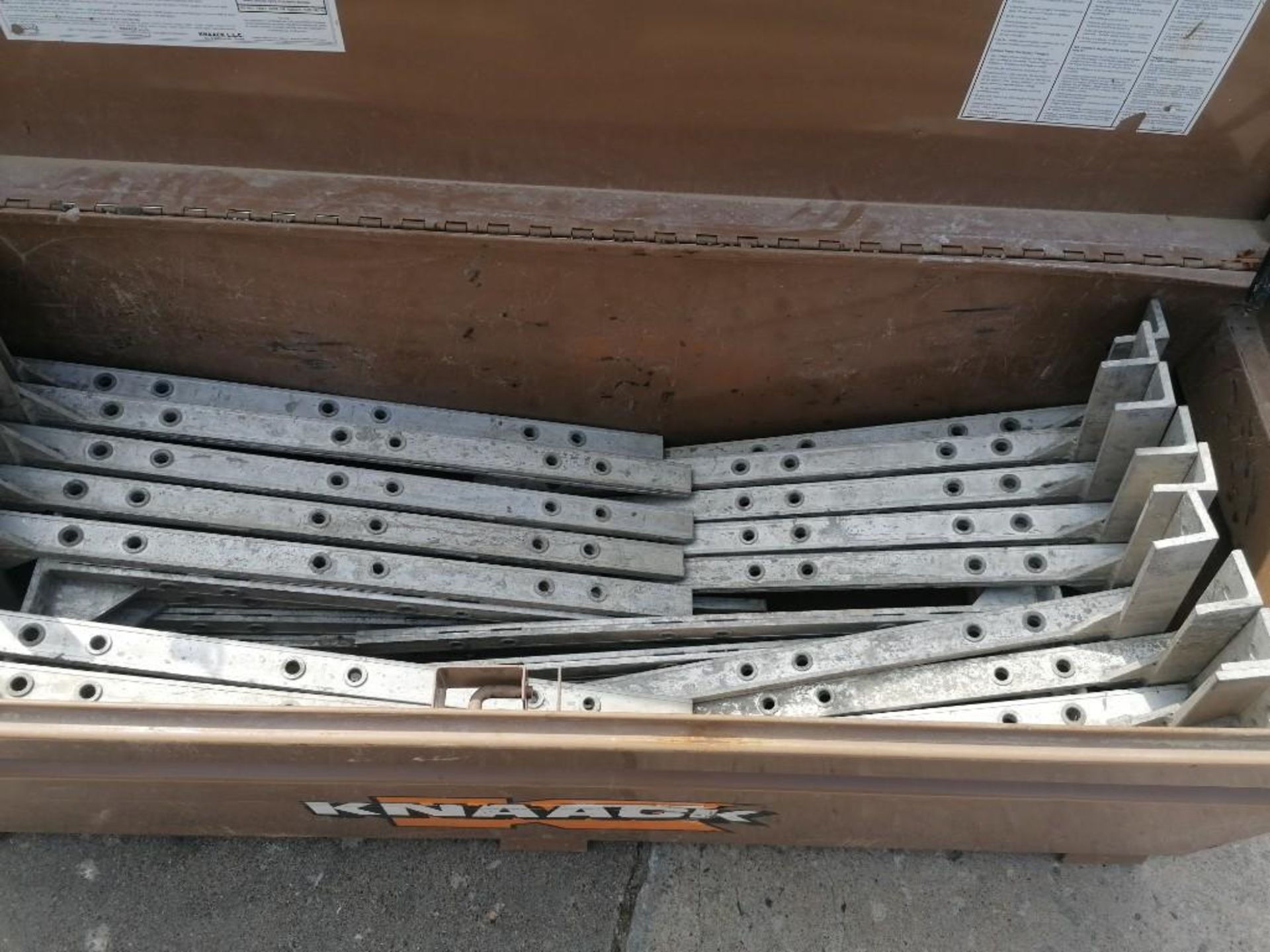 KNAACK Job Box Model 2472 with (24) Aluminum Brackets. Located at 301 E Henry Street, Mt. - Image 3 of 4