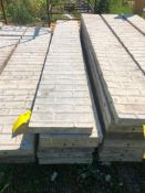 (6) 14" x 8' Symons Aluminum Concrete Forms, Smooth Brick 6-12 Hole Pattern. Located at 2086 E US